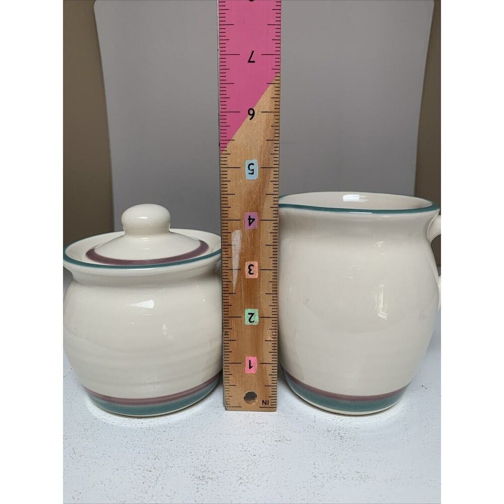 Vintage PFALTZGRAFF Junipter Creamer and Sugar Bowl with Lid Set Stoneware - Picture 5 of 5